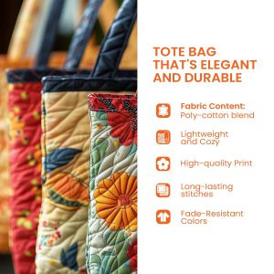 Best Teacher Ever Quilted Tote Bag GFTONT1354