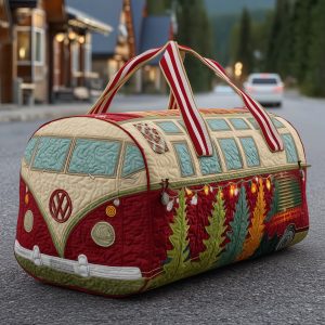 Hippie Van Chirstmas Quilted Duffle Bag GFTOYC42