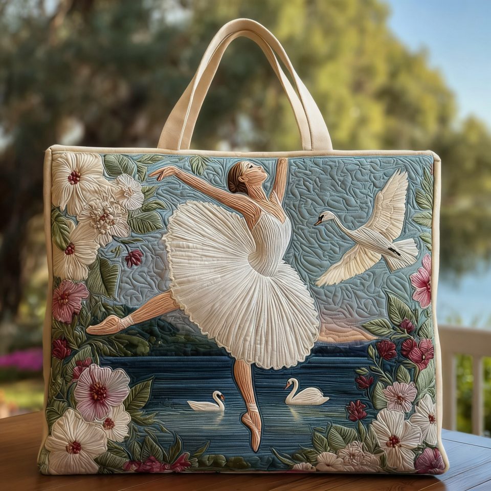 Ballet Goddess and Swan Series Quilted Handbag