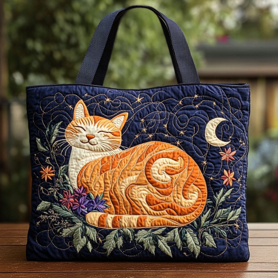 Moonlit Orange CP0110217CL Quilted Tote Bag