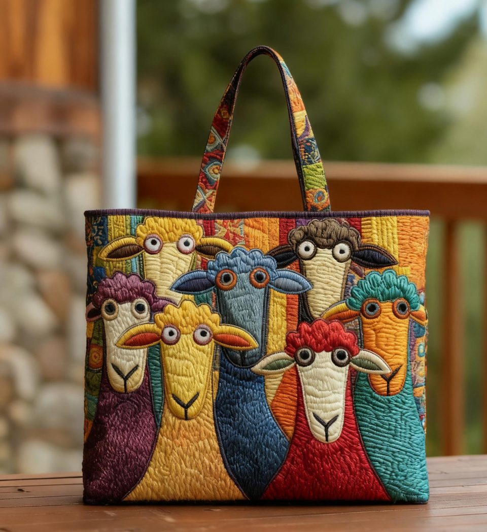 Sheep Serenity Quilted Tote Bag GFTOHD8551