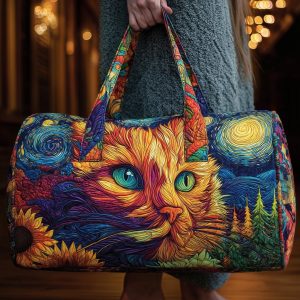 Starry Cat Dreams Quilted Duffle Bag GFTOMA2825